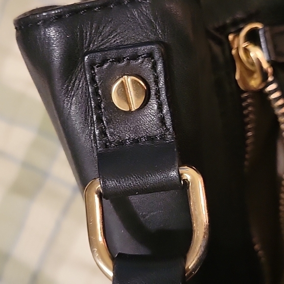 J.Crew Black Leather Messenger Bag. EUC - Picture 9 of 15